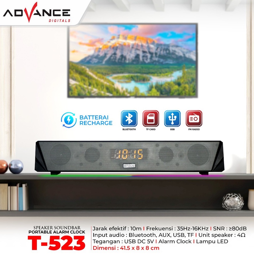 Soundbar Advance, speaker soundbar BT T-523