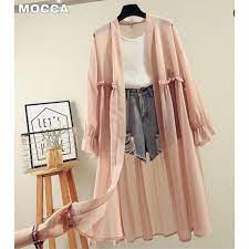 Baju Outer Wanita Terbaru Gamis Remaja Kekinian Modern 2021 Dress Wanita Modern-MOCCA