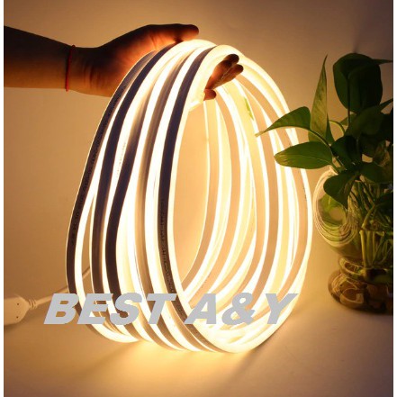 Lampu LED Neon Flex Flexible Sign Strip Waterproof IP65 Lights Silicone Tube Warm White