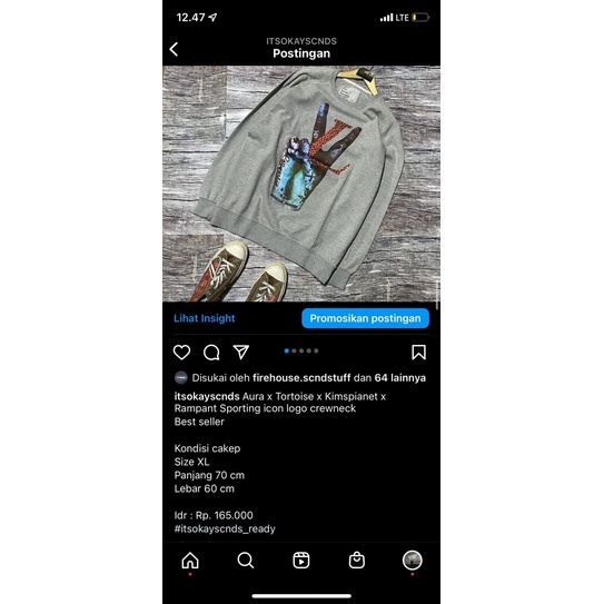 Aura x Tortoise x Kimspianet x Rampant Sporting icon logo crewneck