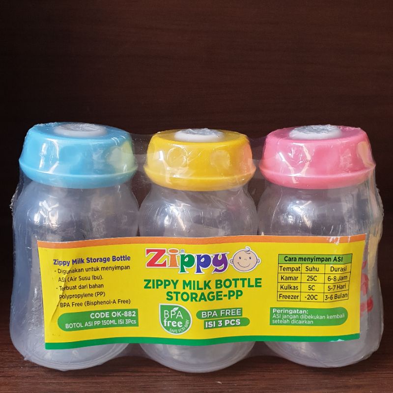 Botol Asi isi 3 Bahan Polypropylene PP 150ml Anti Pecah BPA Free Milk Bottle Storage Botol Penyimpanan Asi