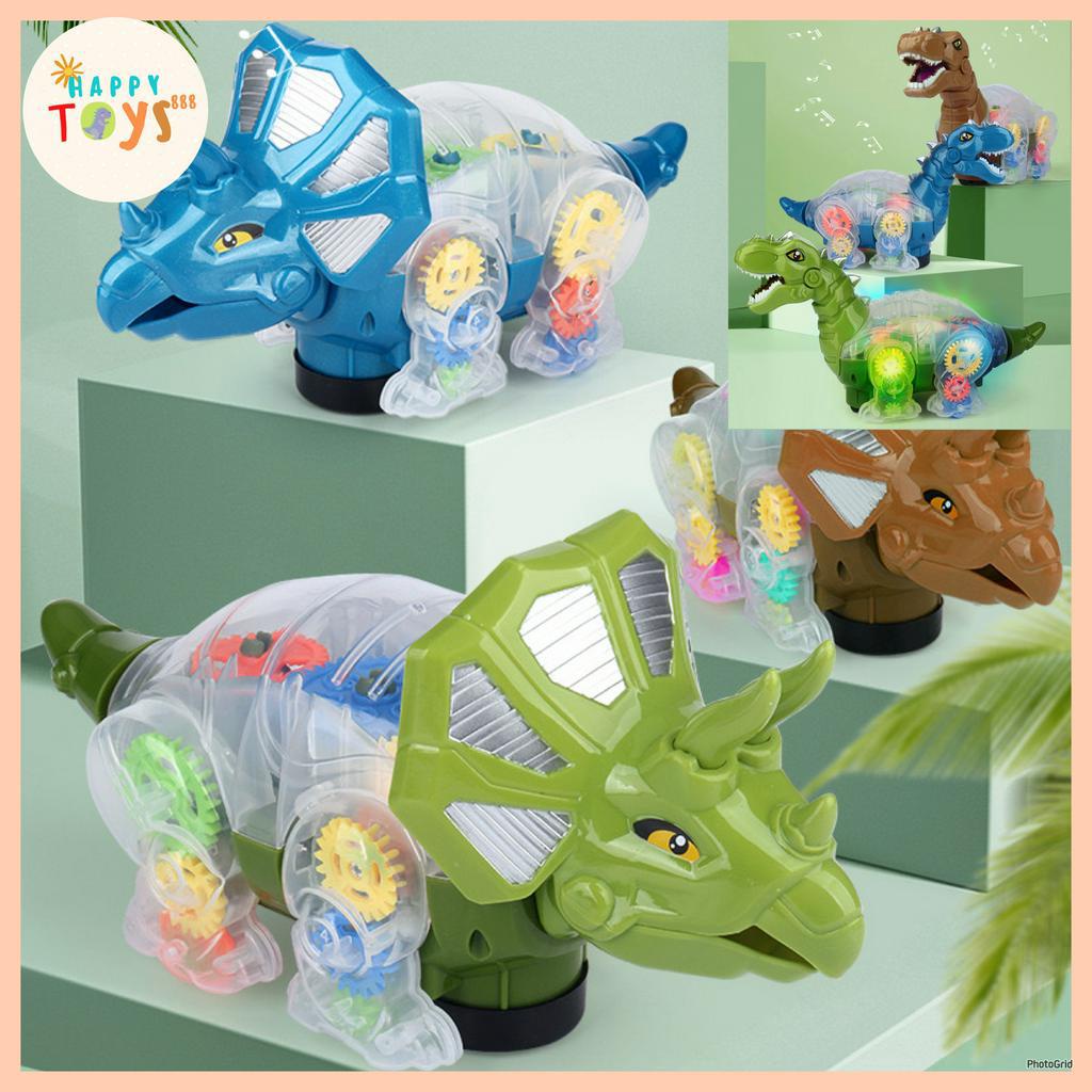HAPPYTOYS.888 #B82 MAINAN DINOSAURUS GEAR / MAINAN TRICERATOPS GEAR / MAINAN TYRANNOSAURUS GEAR / MA