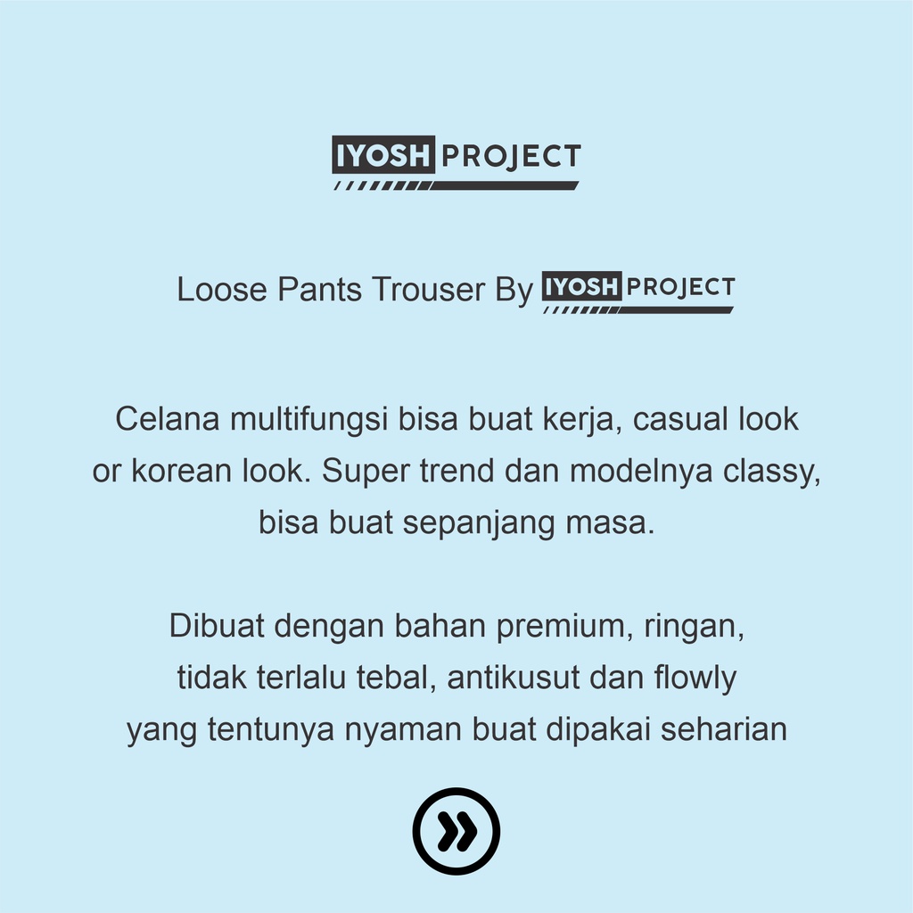 Loose Pants Trousers PREMIUM Wanita - Celana Anti Kusut - Celana Kulot Wanita Highwaist