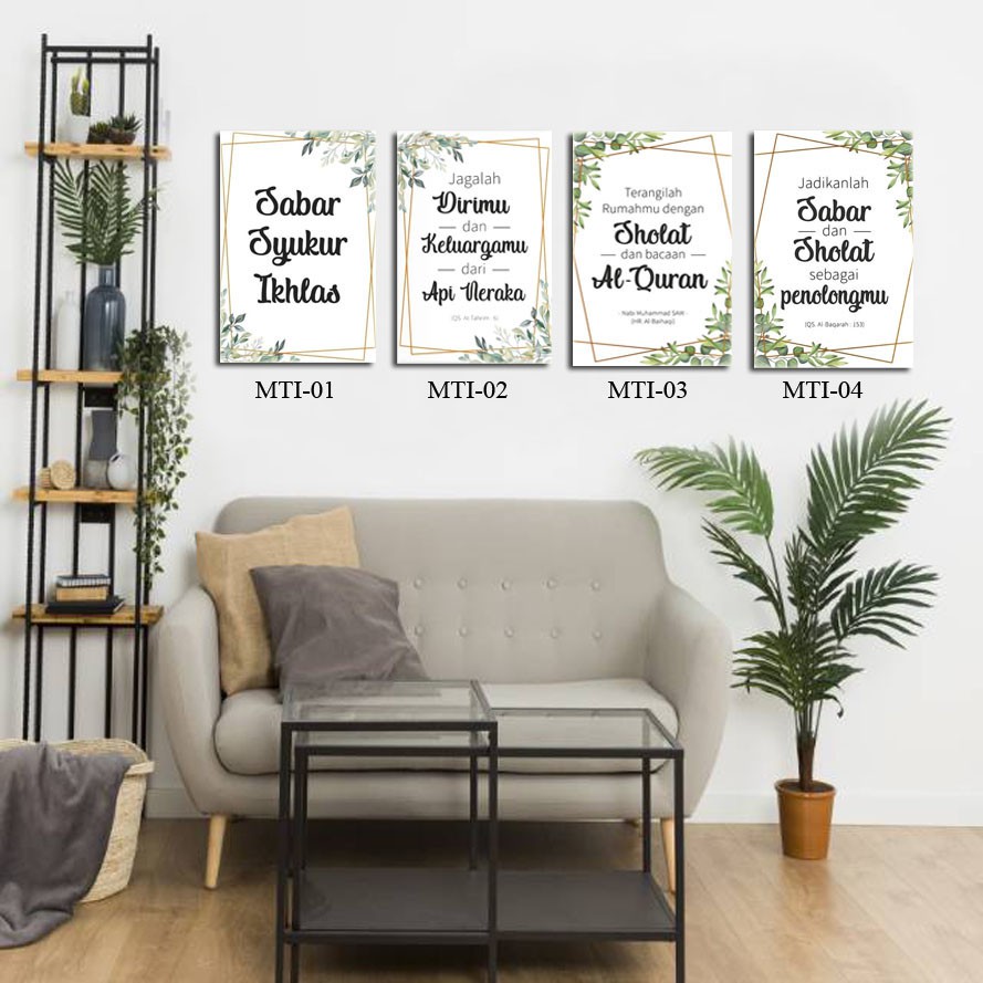 Hiasan Dinding POSTER MOTIVASI ISLAM Wall Decor Rumah MTI (1-4)