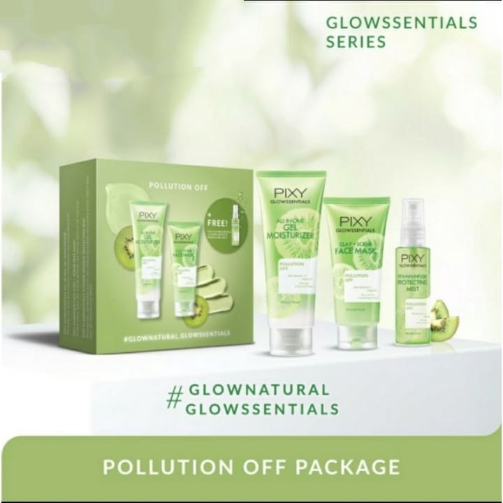 PAKET  PIXY GLOWSSENTIALS PAKET LIGHT RADIANCE PINK &amp; GLOWSSENTIALS POLLUTION OFF by AILIN