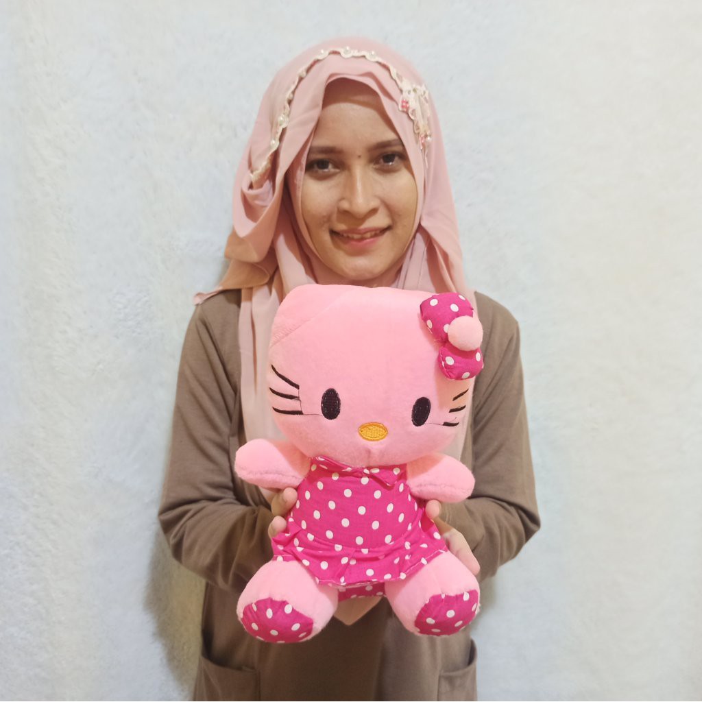 Boneka hello Kitty polkadot S murah