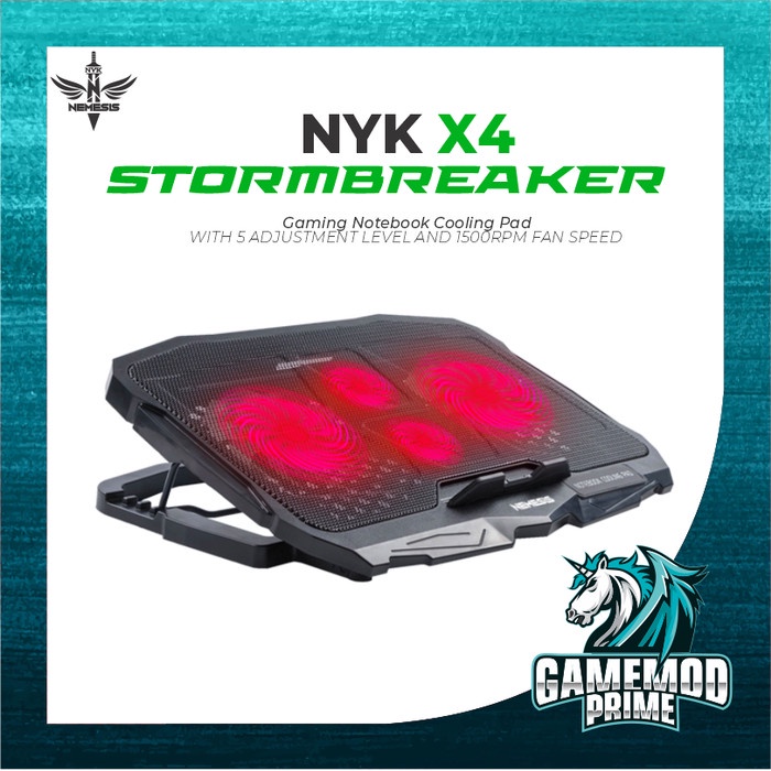 Cooling Pad Fan Gaming NYK NEMESIS X4 X 4 STROMBREAKER Coolingpad