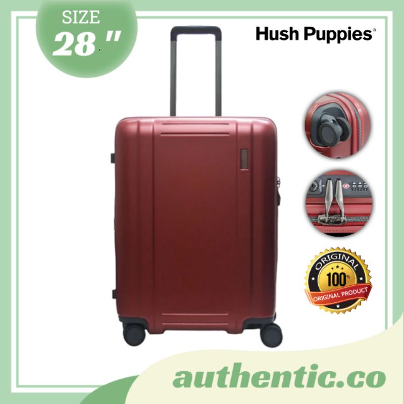KOPER HUSH PUPPIES HP69-4022 HARDCASE DOUBLE ZIPPER SANGAT RINGAN SIZE LARGE 77CM/28 inch TSA LOCK I