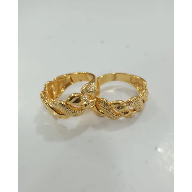 cincin lengkok indah gold perhiasan wanita