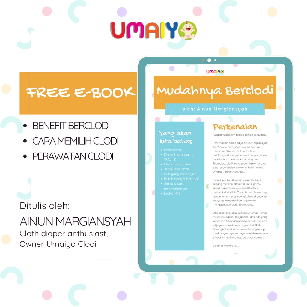 (FREE E-BOOK) MUDAHNYA BERCLODI - Khusus pemebelian clodi di Umaiyo Clodi