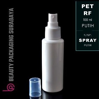 Botol Plastik PET 100ml RF Putih Tutup Spray