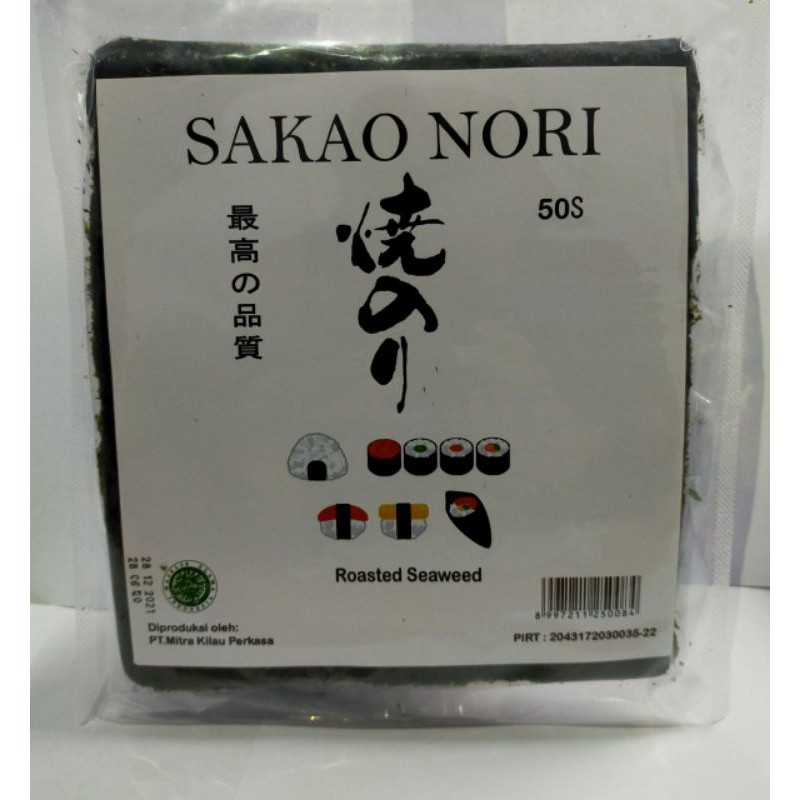 

Sakao nori roasted seaweed 20 sheet nori rumput laut