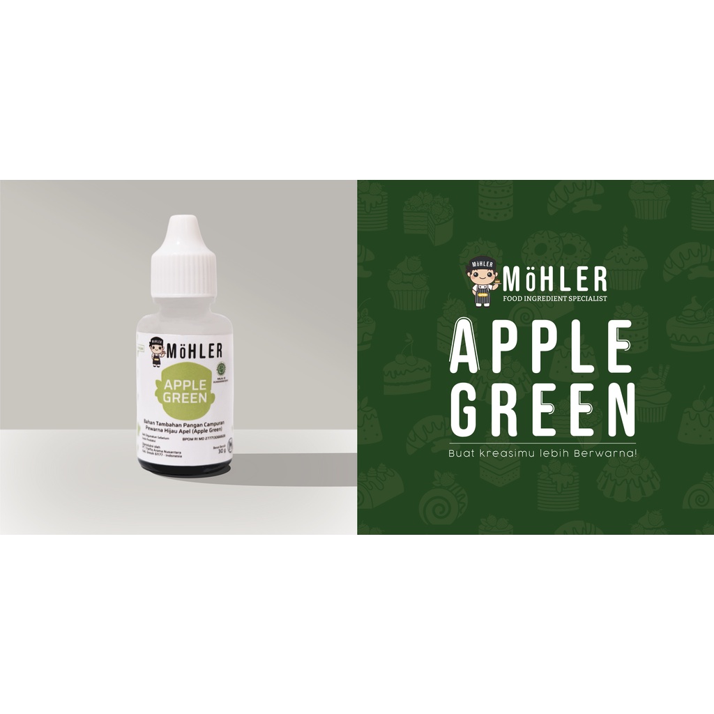 MOHLER Coloring Apple Green (KLIK KOMBO HEMAT UNTUK BELI 1 GRATIS 1)