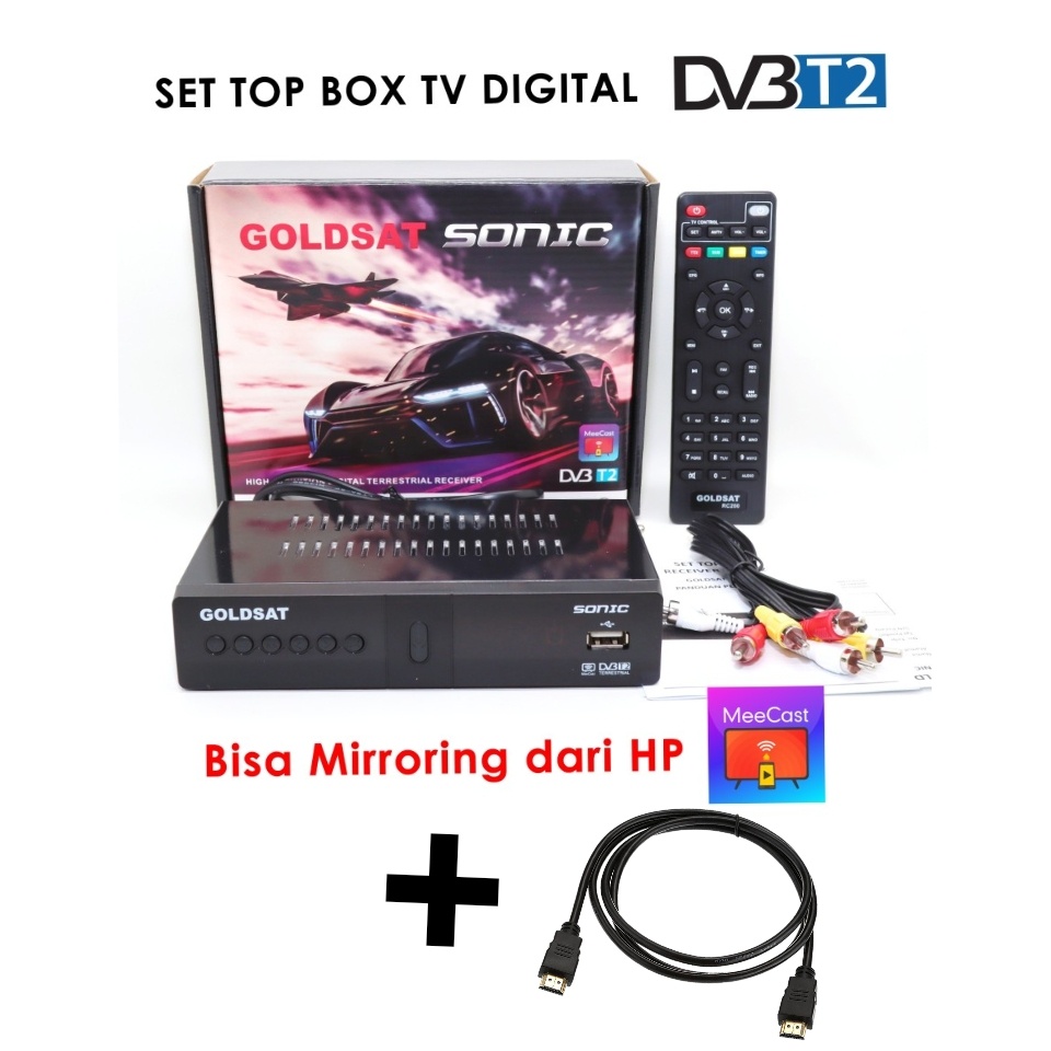 STB TV DIGITAL Set Top Box TV Digital GOLDSAT SONIC DVB-T2 STB Terrestrial tabung terbaik android tv