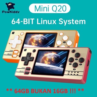 POWKIDDY Q20 MINI - Retro Handheld Console 64GB - Game Nostalgia Jadul