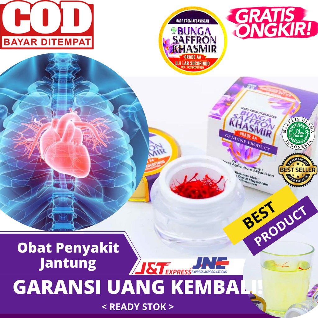 Jual Obat Jantung Bengkak, Jantung Berdebar, Gagal Jantung Saffron