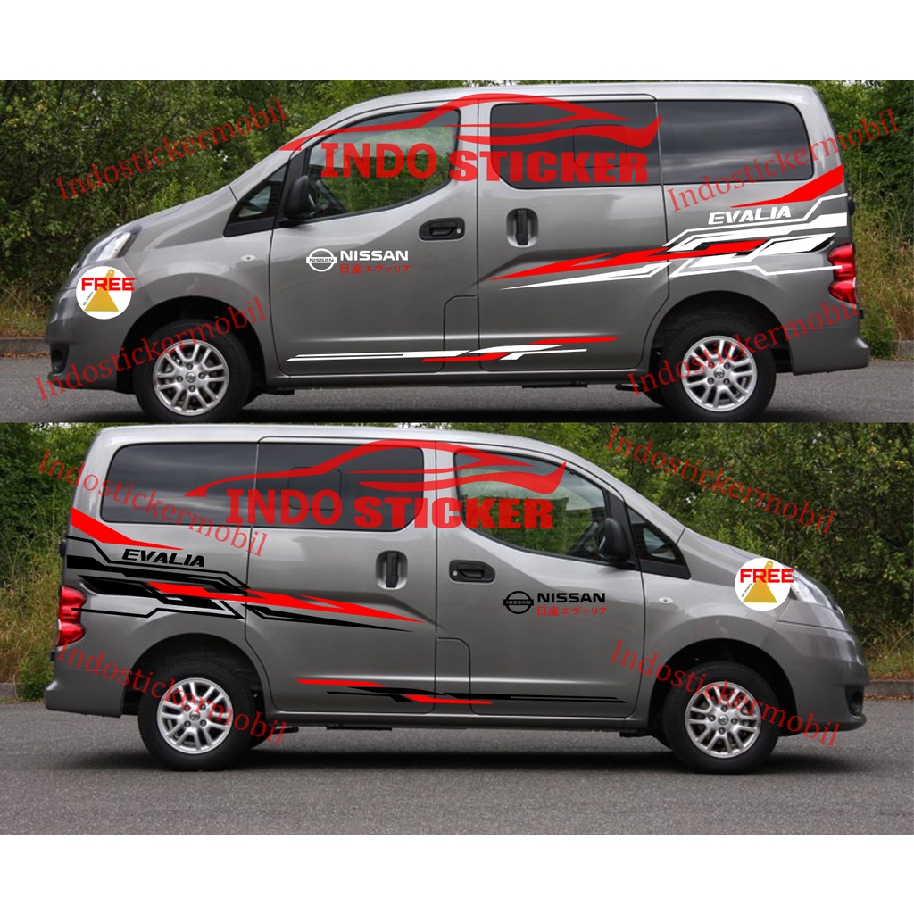 cutting sticker stiker mobil nissan evalia stiker list stripe mobil nissan evalia