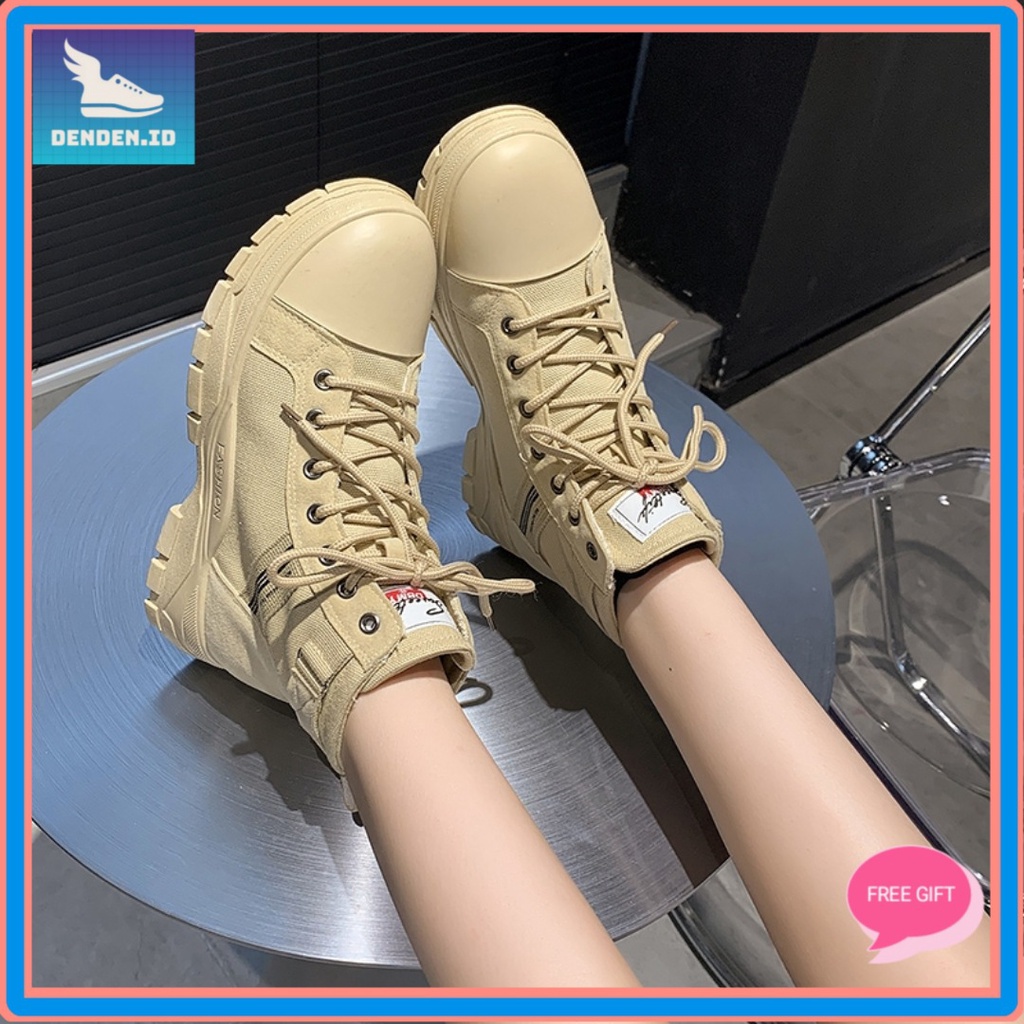 [DENDEN.ID] Sepatu Boots Wanita Tinggi Fashion Korea Import DD1029