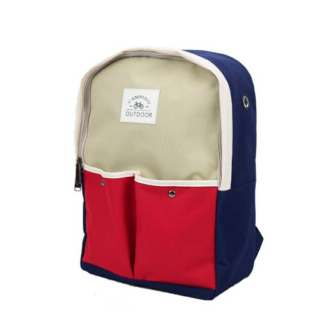 

Two Tone Canvas Backpack_tas sekolah