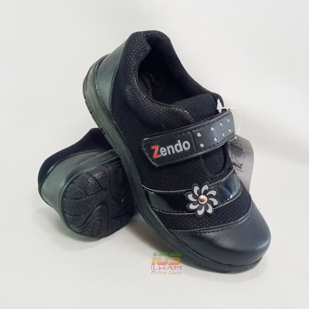 Zendo Z.01 Sepatu Sneakers Anak Perempuan Size 26-35 Hitam