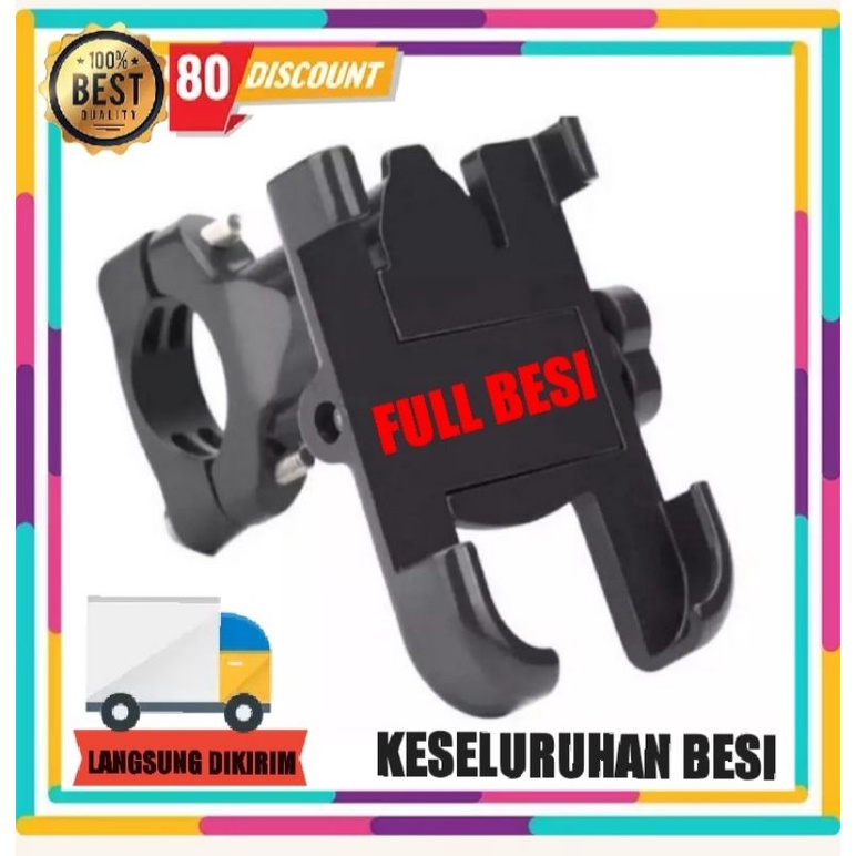 holder hp motor full besi keseluruhan stang motor original universal kuat holder c1 original holder sepeda motor full besi