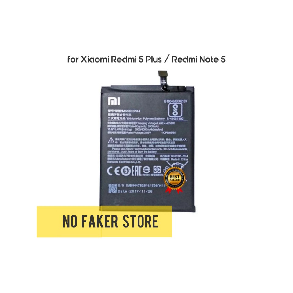 Baterai / Batre Xiaomi Redmi 5 Plus | Batrai Redmi 5 Plus / BN44