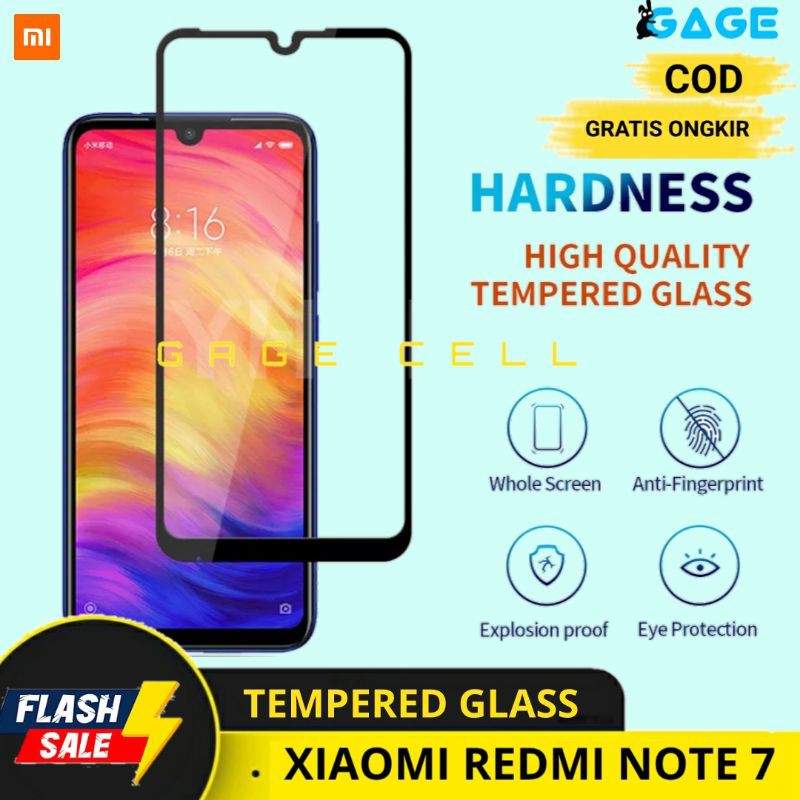 PREMIUM TEMPERED GLASS FULL LAYAR TG ANTI GORES KACA XIAOMI REDMI NOTE 7 7PRO SCREEN PROTECTOR