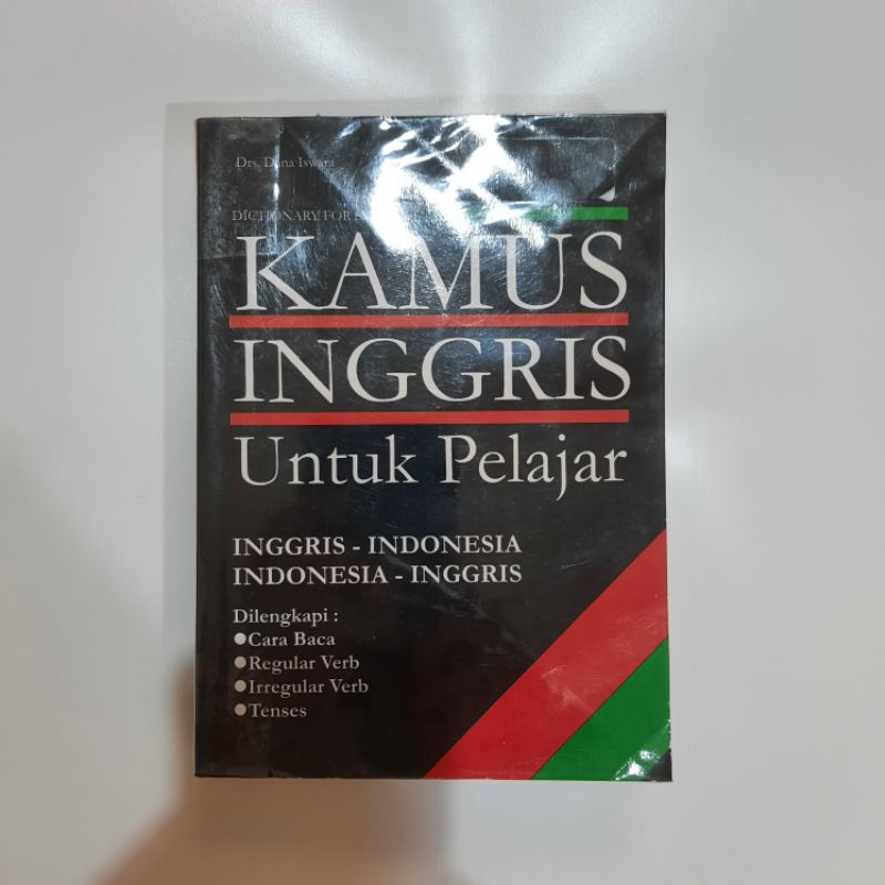 buku kamus inggris indonesia untuk pelajar dilengkapi cara baca regular irregular verb tenses bekas/