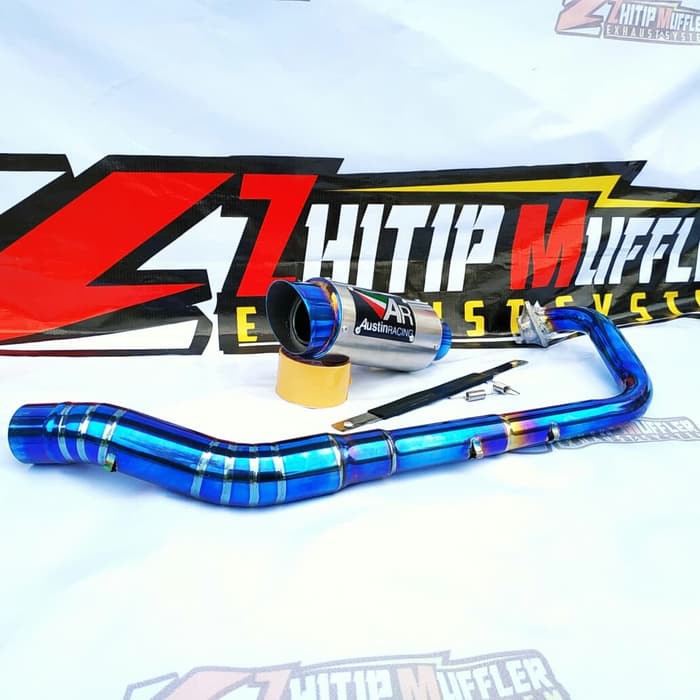 Knalpot racing AUSTIN RACING Bluemoon R15 - GSX150R - CB150R - CBR150 - XABRE