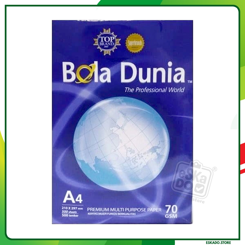 

Kertas HVS A4 Bola Dunia 70 gram