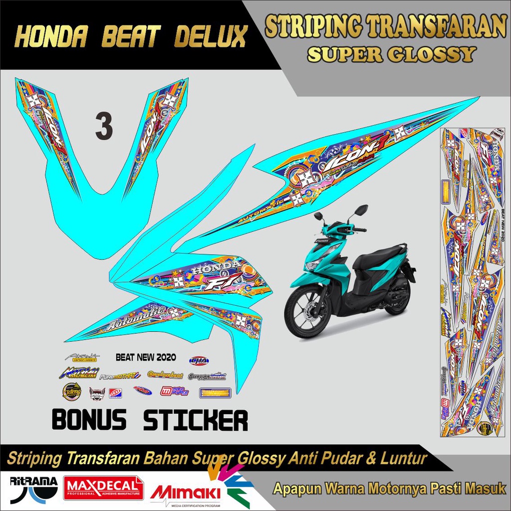 STRIPING TRANSPARAN UV GLOSY BEAT DELUK LIS BODI TRANSPRAN UV GLOSY BEAT DELUK