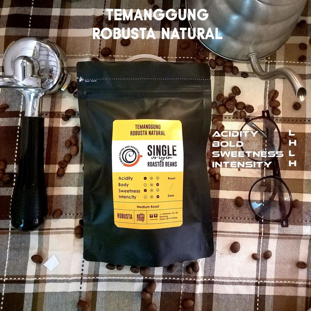 

COFFEE SINGLE ORIGIN ROBUSTA TEMANGGUNG ROBUSTA NATURAL 200 GR