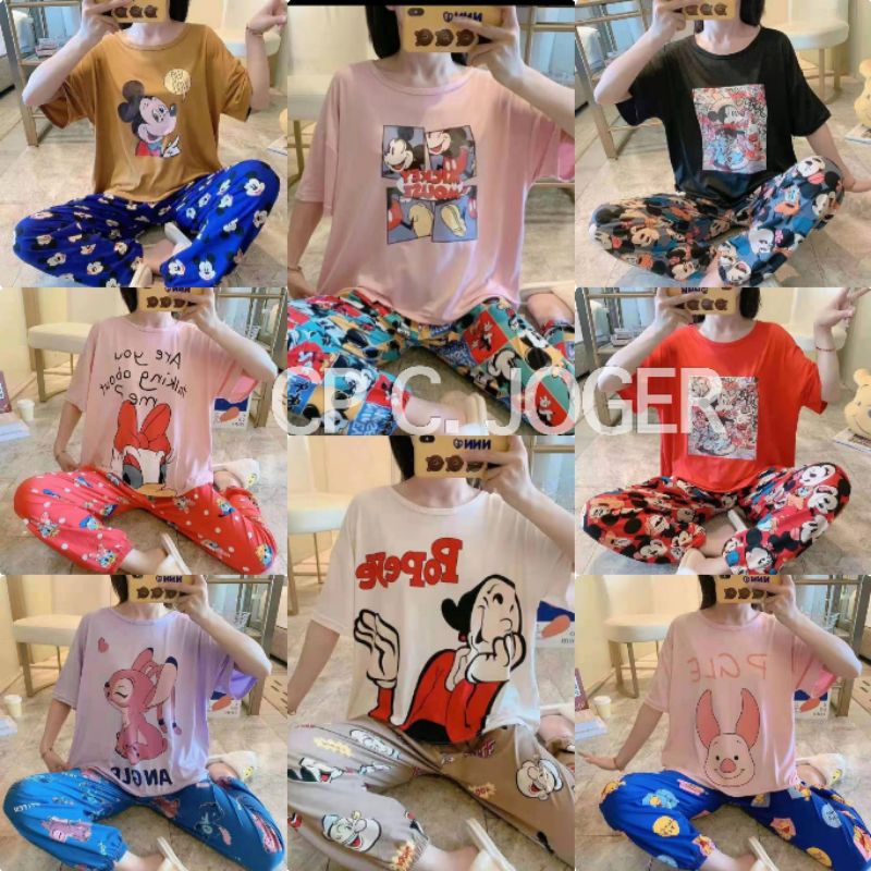 Oneset PIYAMA CP BAJU TIDUR WANITA IMPORT/NEW