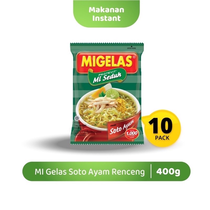 

migelas mie gelas soto ayam renceng isi 10 sachet mie instan