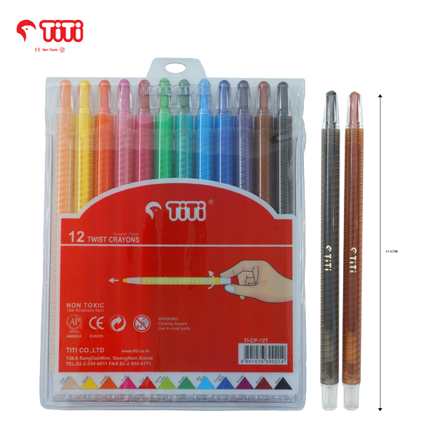 

Twist Crayon / Krayon Putar TiTi TI-CP-12T / 12 Warna / Colors
