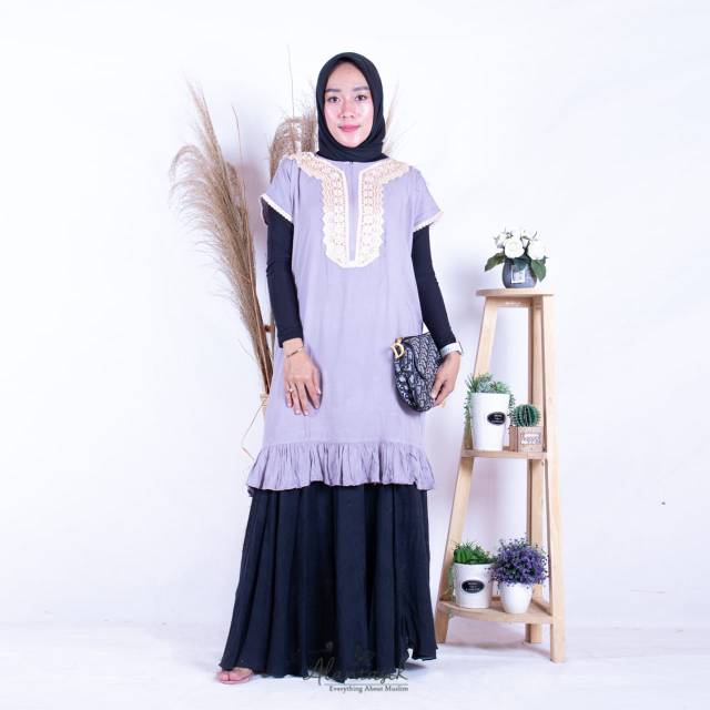 ALANTASIK DASTER RUFFLE ARABIA | DASTER ARAB RESLETING DEPAN BUSUI | RENDA MILO R.13