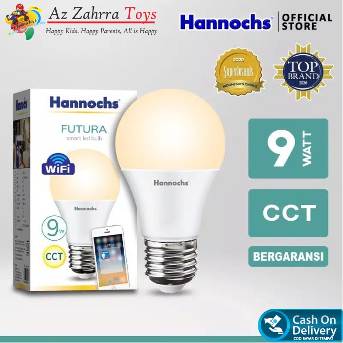 Hannochs Smart LED Futura 9 watt CCT - Lampu Wifi