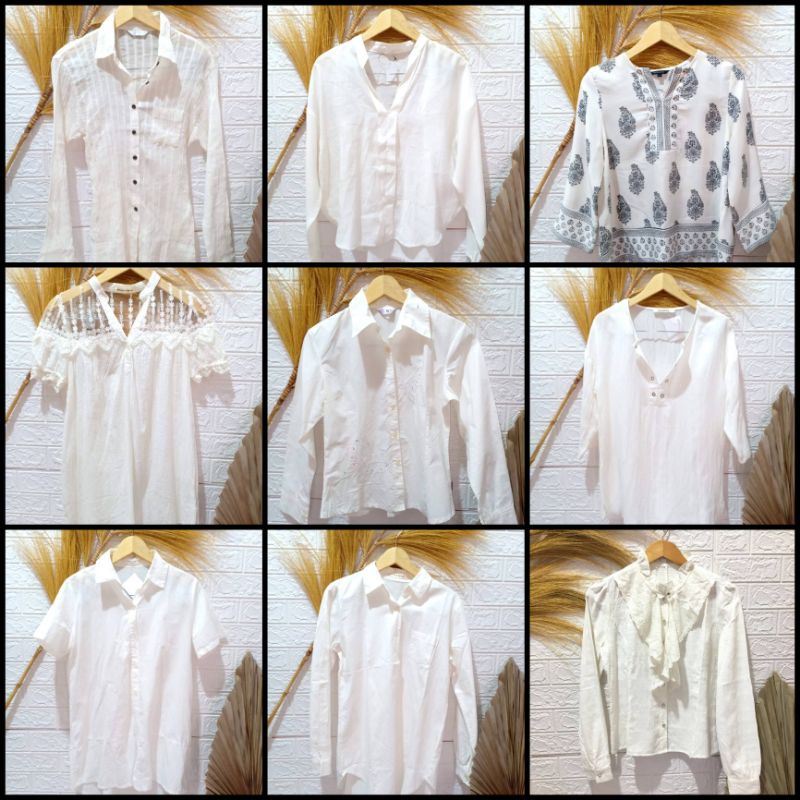 Jual Pakaian Atasan Wanita Warna Putih Premium Vol.02 Shopee Indonesia