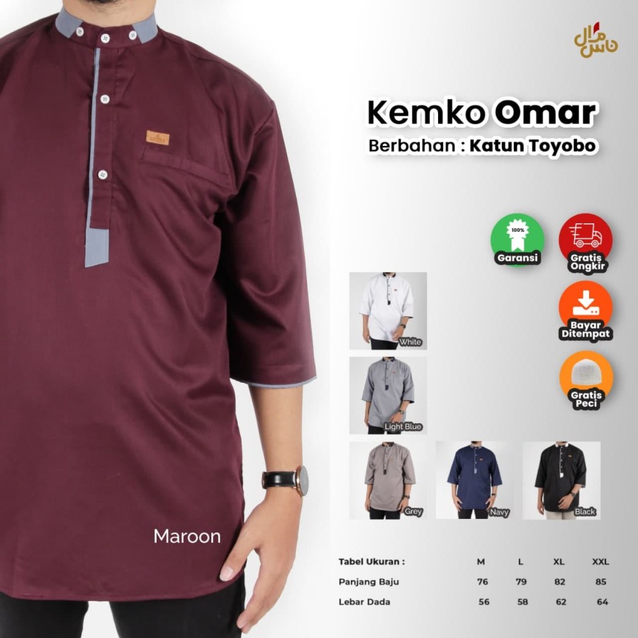 Baju koko terbaru dewasa lebaran lengan 3/4 pria bahan katun C6B0 lengan pendek big size 2022 Arab t