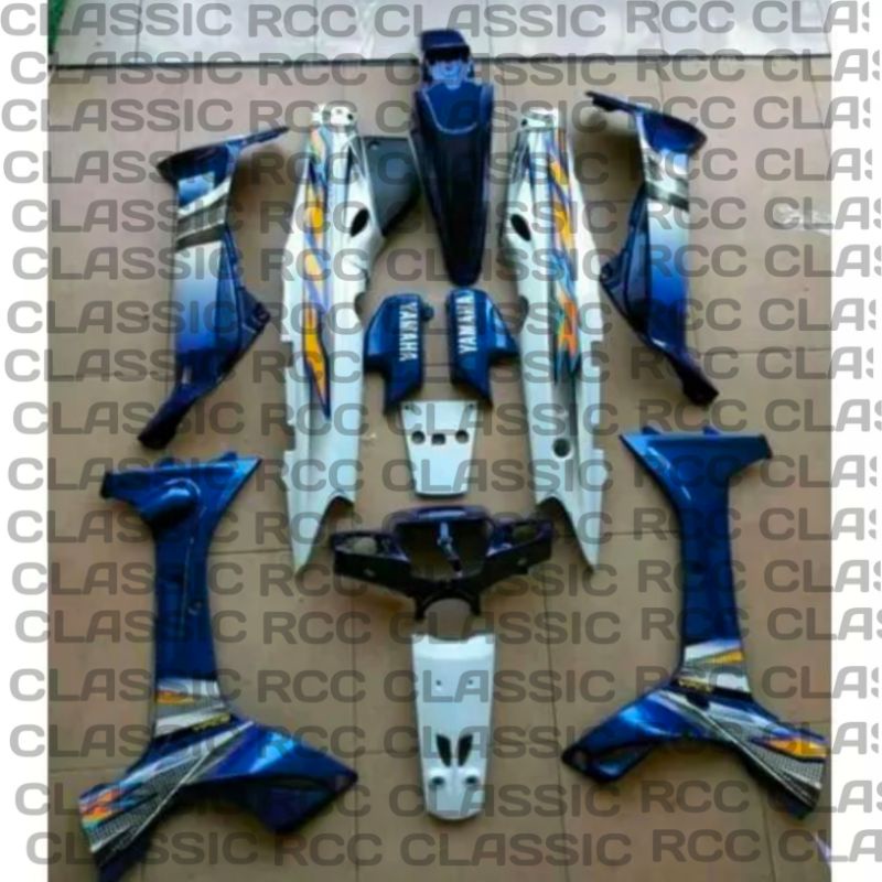 paket body full alus yamaha fiz r warna hitam biru full set bodi yamaha fiz r
