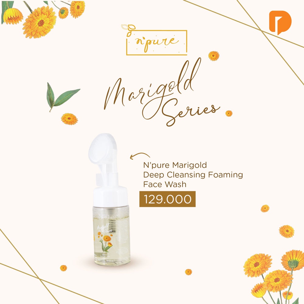 NPURE Facial Wash 100ml Original / N'Pure Face Wash Cica Series LIMITED EDITION WITH BRUSH (Aplikator Sikat) / Sabun Pembersih Pencerah Muka