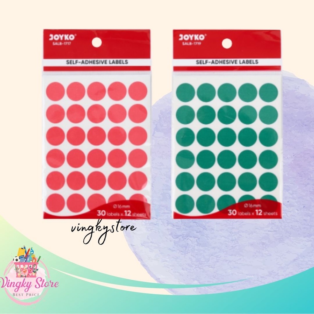 

Label tempel / Label Bulat Joyko SALB Color