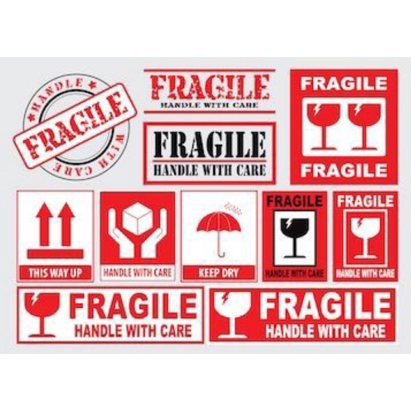 

Stiker fragile custom 3