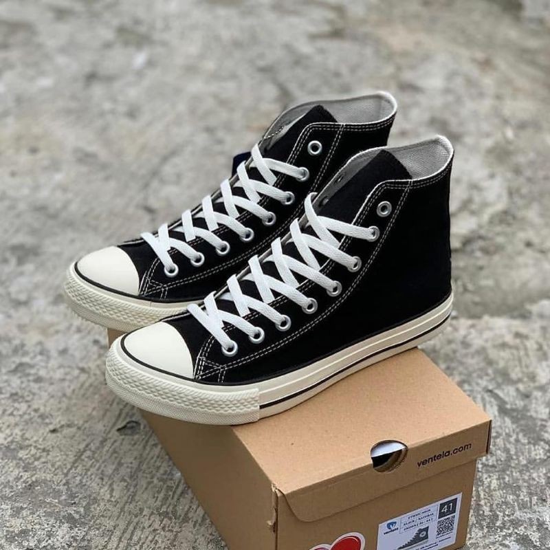 SEPATU VENTELA ETHNIC HIGH BLACK NATURAL MURAH