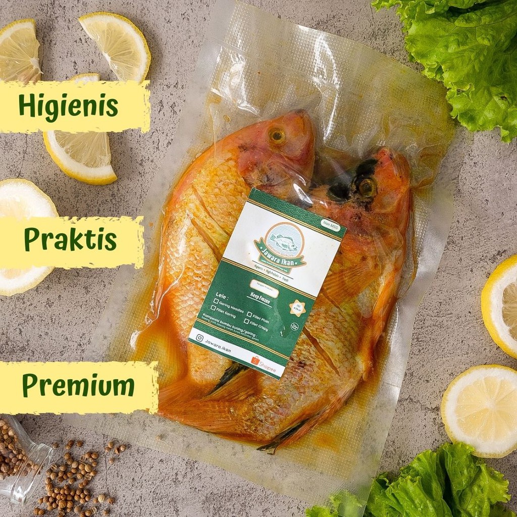 

IKAN NILA 500 GRAM BUMBU KUNING TINGGAL GORENG GAK REPOT COCOK BUAT ANAK