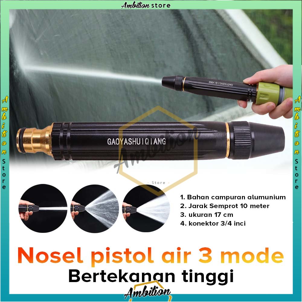 Sprinkler Cuci Mobil Rumput Taman Sprinkler Pistol Air Semprot Pistol Air Dapat Disesuaikan Tekanan Tinggi Sprinkler Konektor Selang