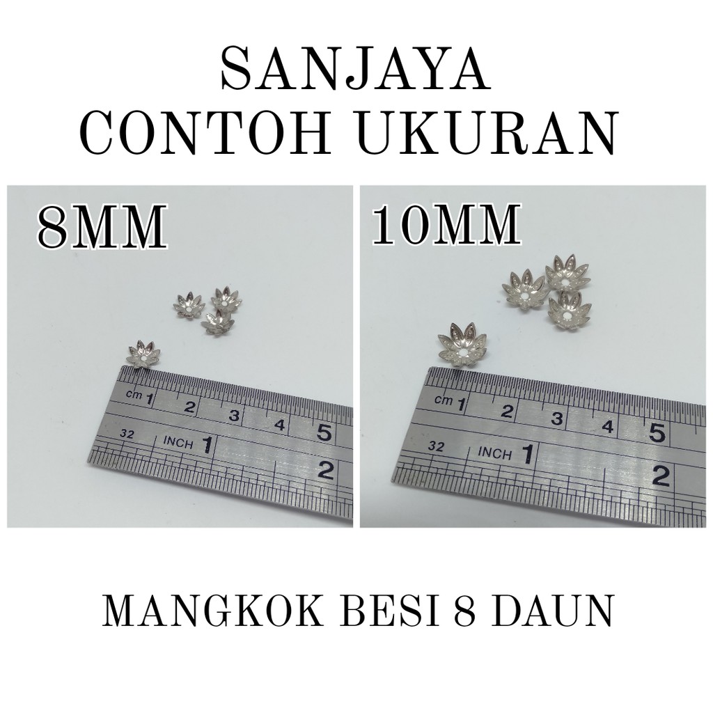 CANGKANG BATIK / CANGKANG MANGKOK 8MM / CANGKANG MUTIARA / CANGKANG MAHKOTA / ACC MANGKOK BESI 8 DAUN 8MM