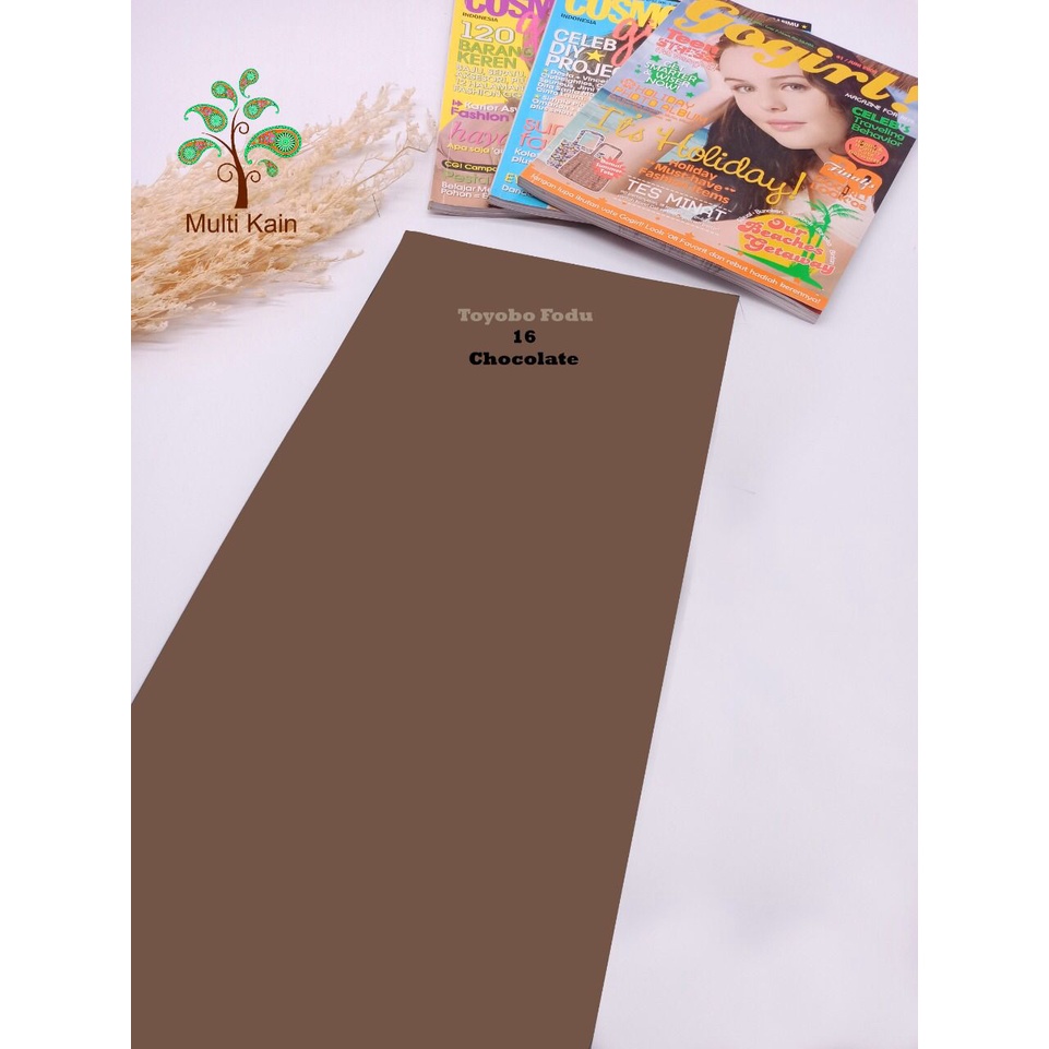 Bahan Multi kain katun cotton toyobo FODU (COPYRIGHT, TERDAFTAR) asli premium-FODU 16 chocolate