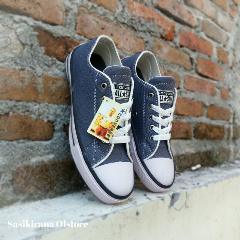 COD !! Sepatu Converse AllStar pendek / Sepatu warna hitam putih klasik / Sepatu wanita pria - terpopuler-6