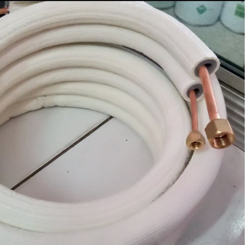 Paket Pipa AC Hoda / Tateyama 2m 3m 4m 5m 6m sdh flaring utk 1pk Plus flaring double nepple set